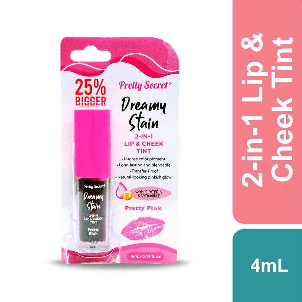 Pretty Secret 2-in-1 Lip and Cheek Tint 4ml - Pretty Pink