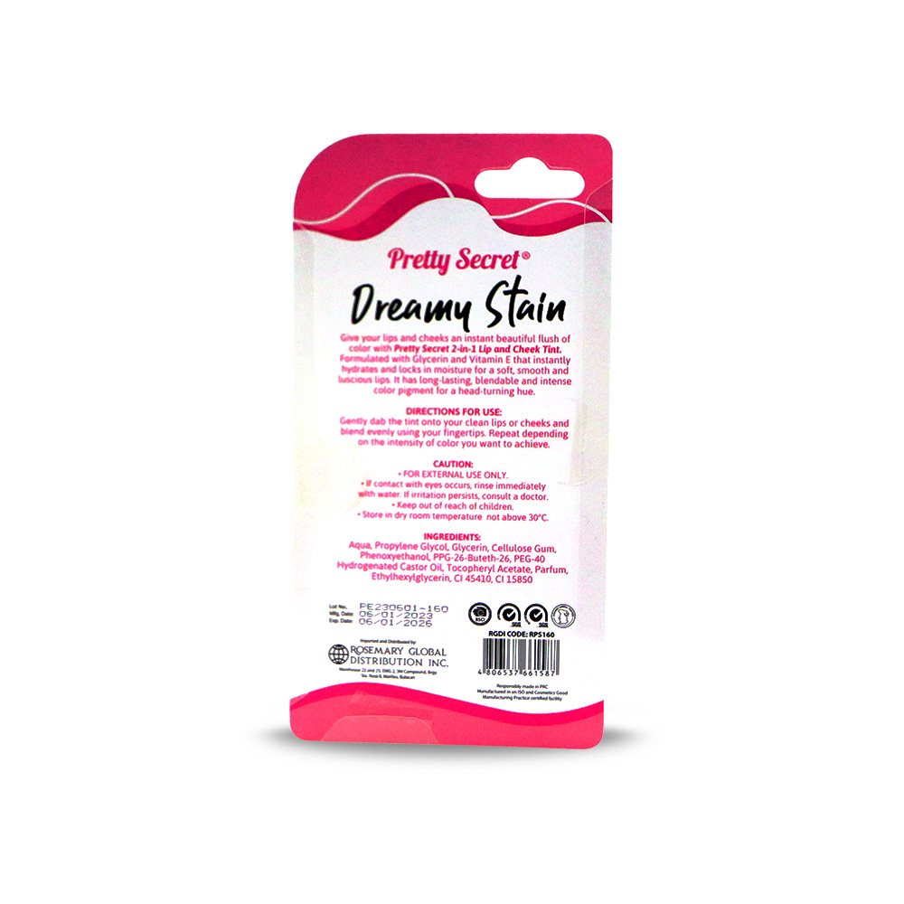 Pretty Secret 2-in-1 Lip and Cheek Tint 4ml - Pretty Pink - Image 3