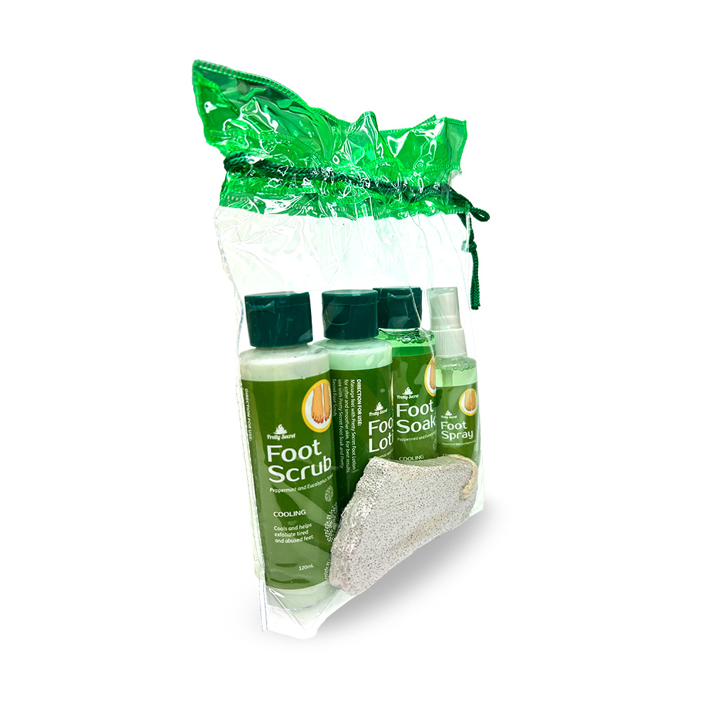 Pretty Secret Foot Pack with Pumice - Eucalyptus and Peppermint - Image 2